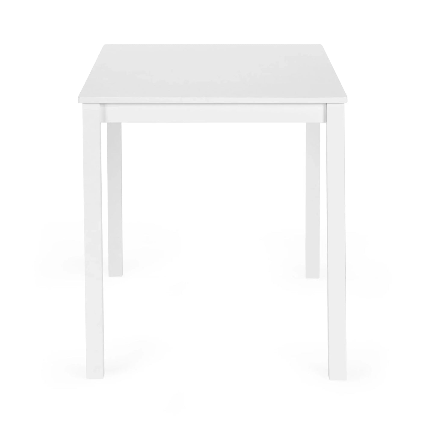 Keats White Rectangular Table with 4 Chairs Dining Set - White - KEA001