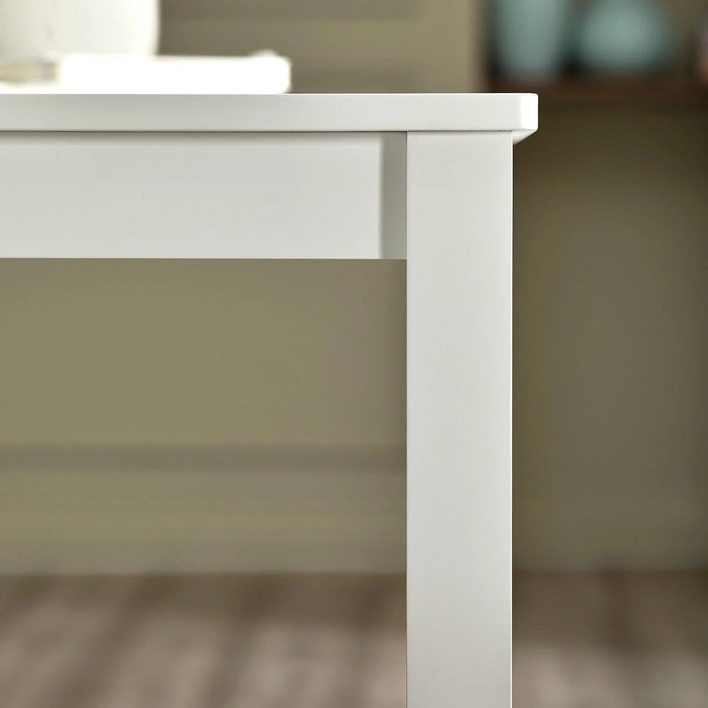 Keats White Rectangular Table with 4 Chairs Dining Set - White - KEA001