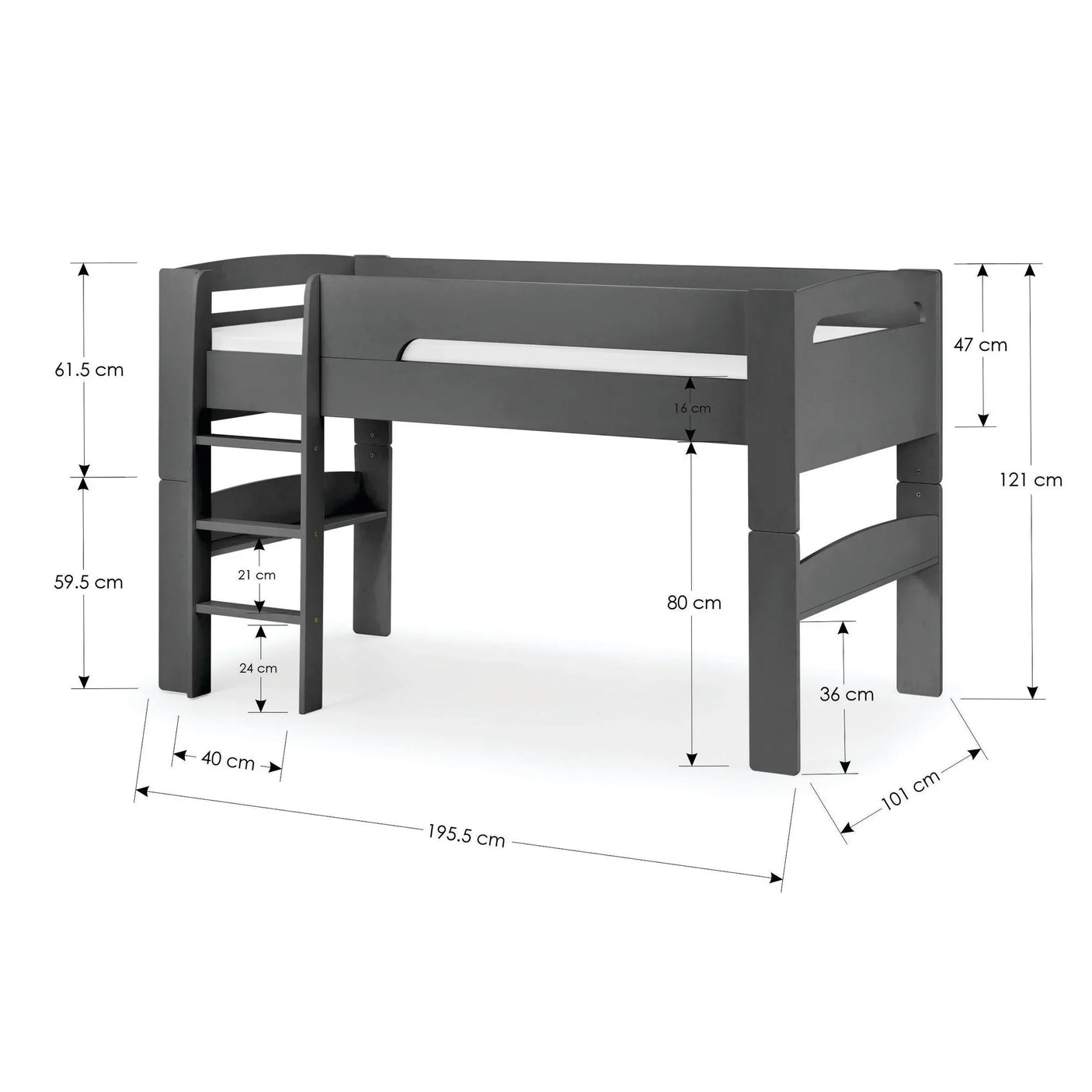 Pluto Midsleeper - Black - PLU105