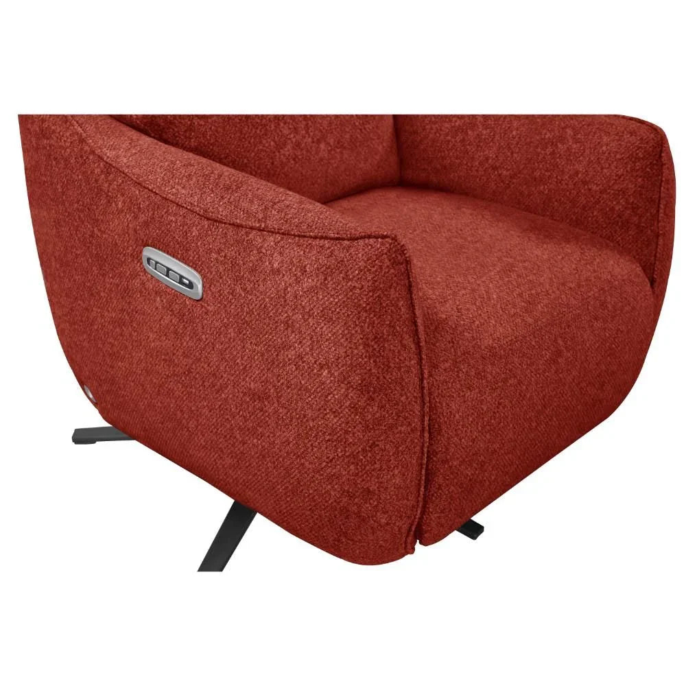 Libby Swivel Power Recliner - Ruby - Image 4
