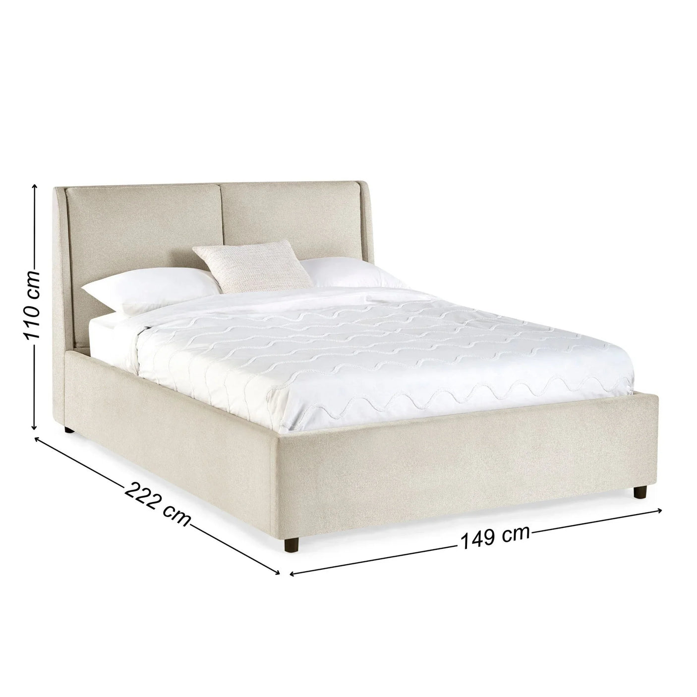 Maddock Ottoman Storage Bed - Beige / King - MAD002