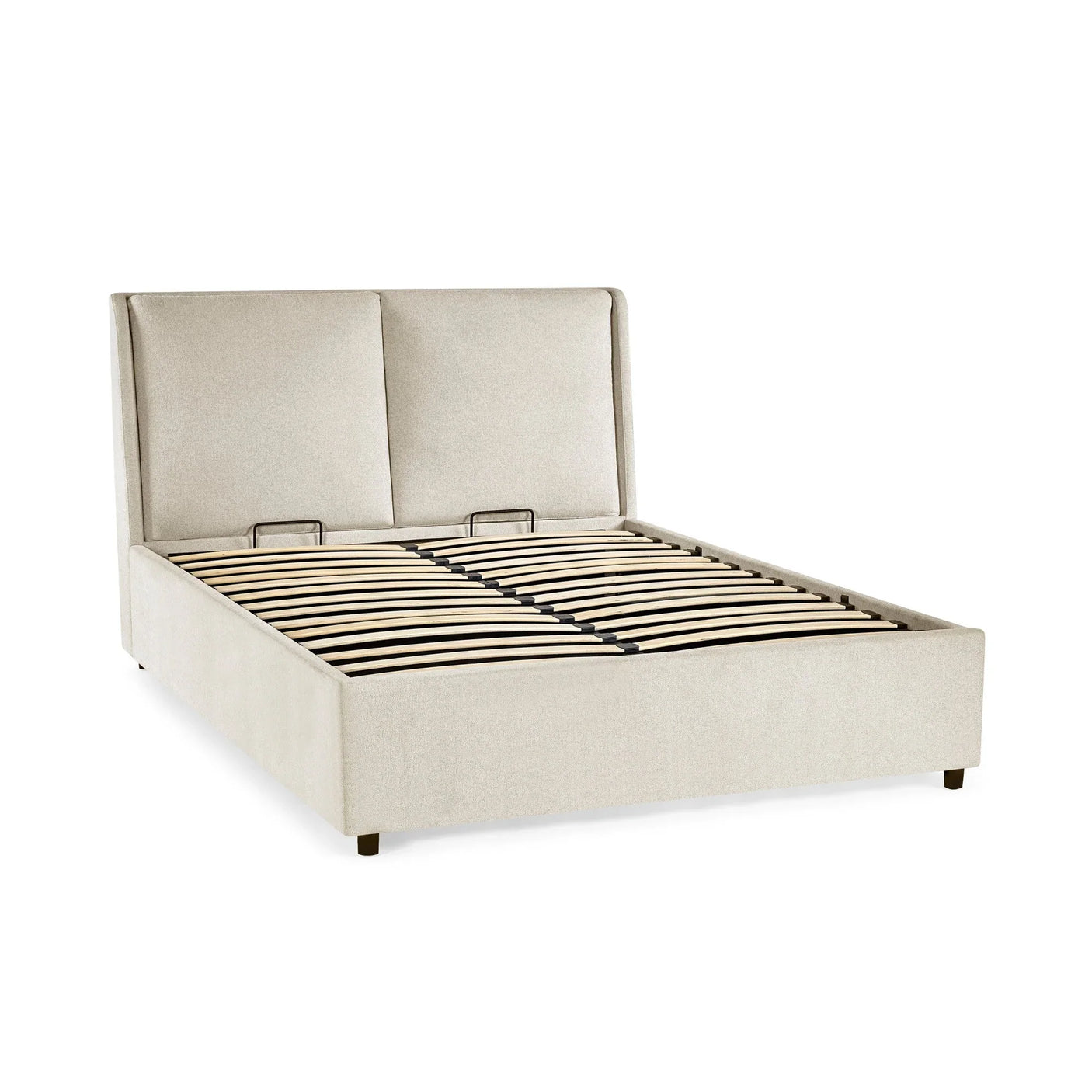 Maddock Ottoman Storage Bed - Beige / King - MAD002