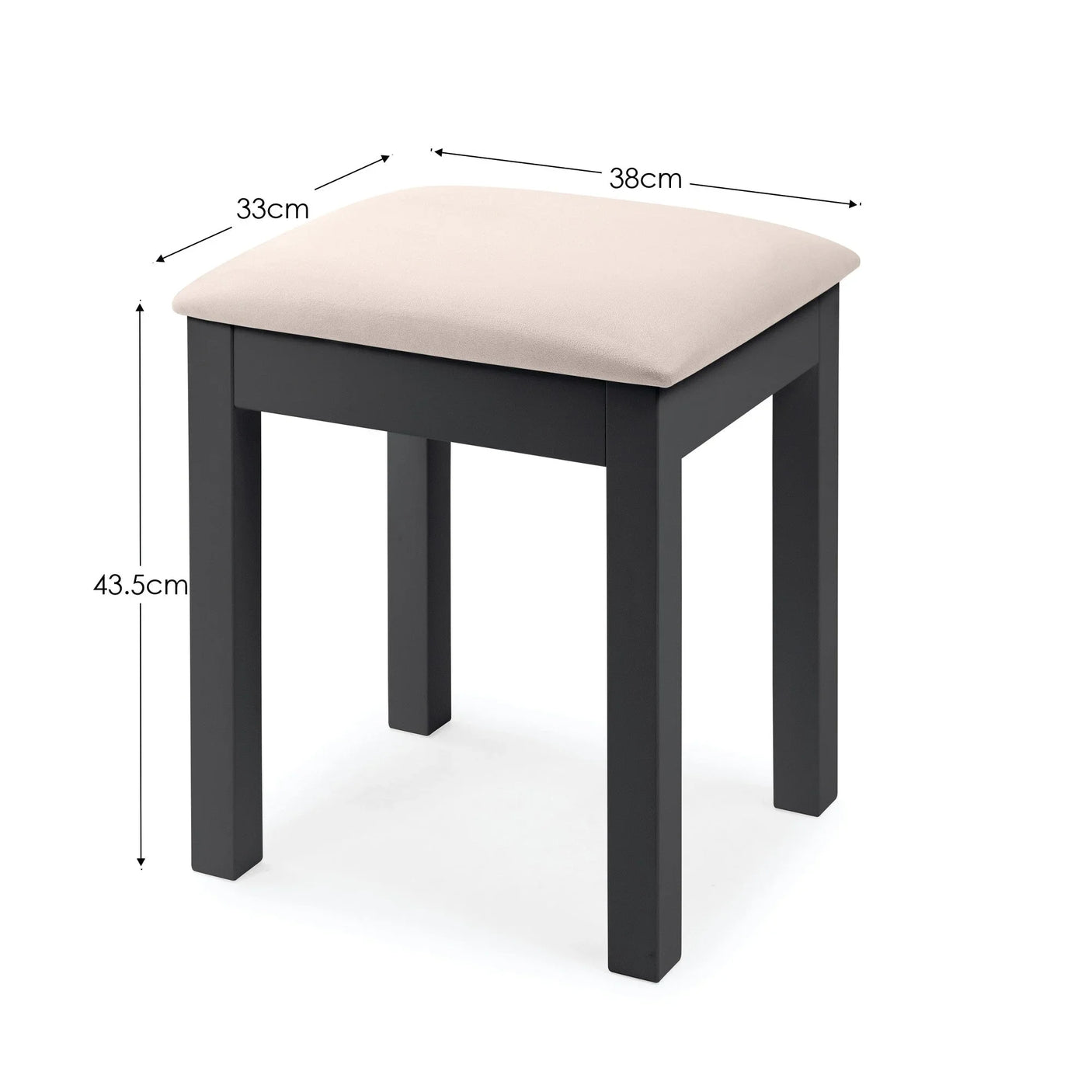 Maine Dressing Stool - Grey - MAI012