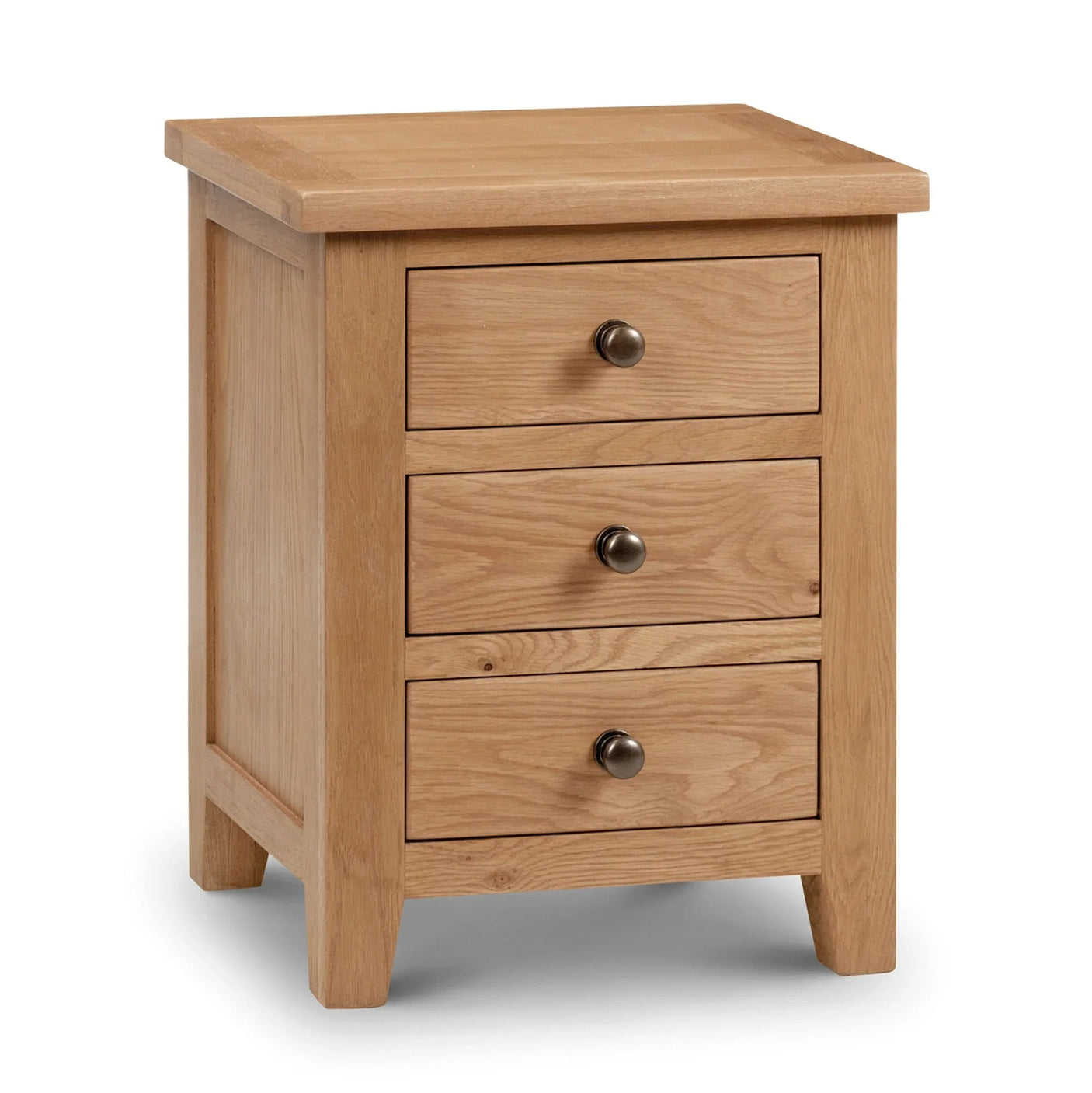 Marlborough 3 Drawer Bedside - Light Brown - MAR202