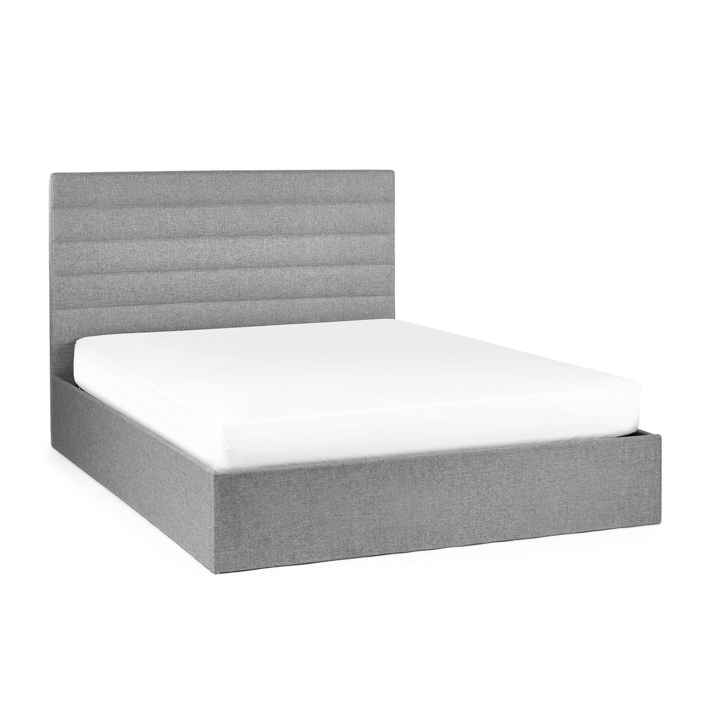 Merida Ottoman Storage Bed - Grey / King - MER302