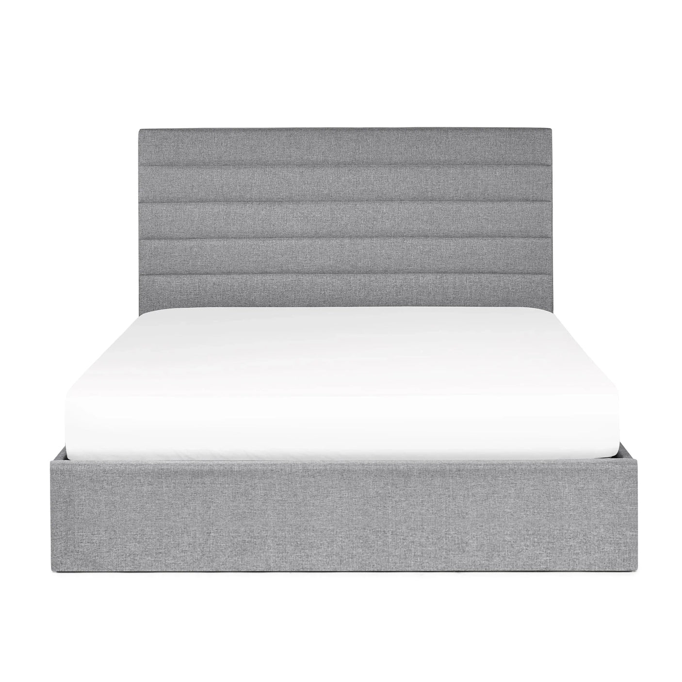 Merida Ottoman Storage Bed - Grey / Double - MER301