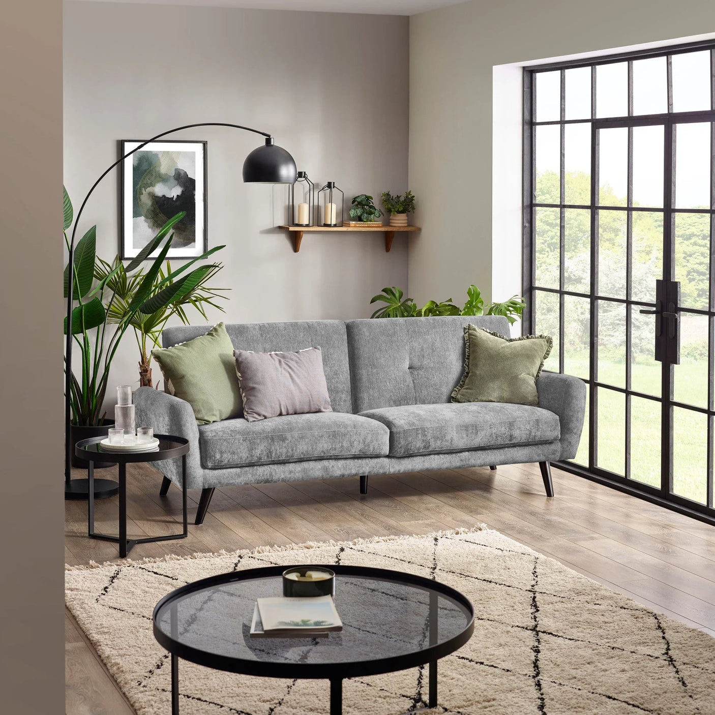 Monza Sofa Bed - Light Grey - MON404