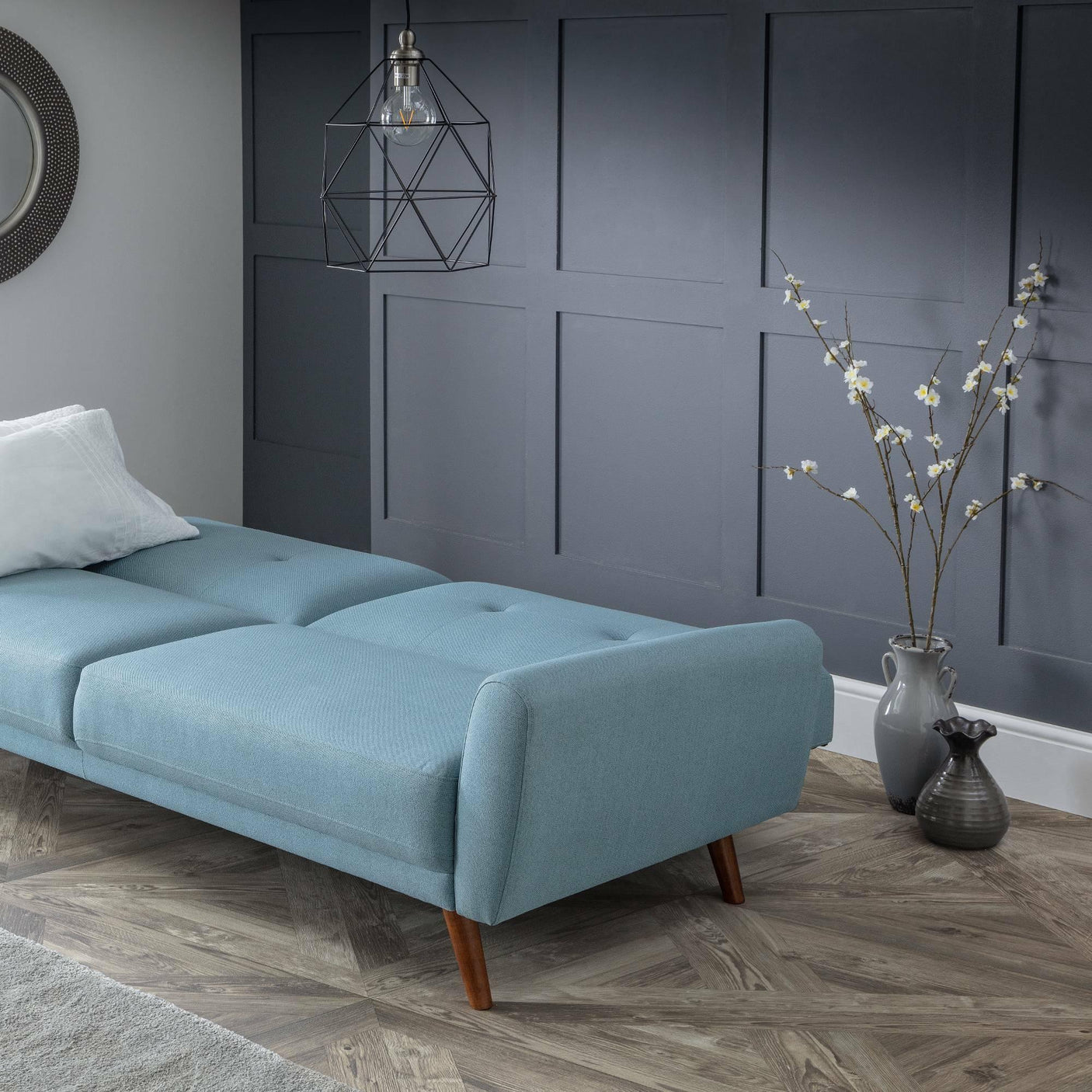 Monza Sofa Bed - Light Grey - MON404