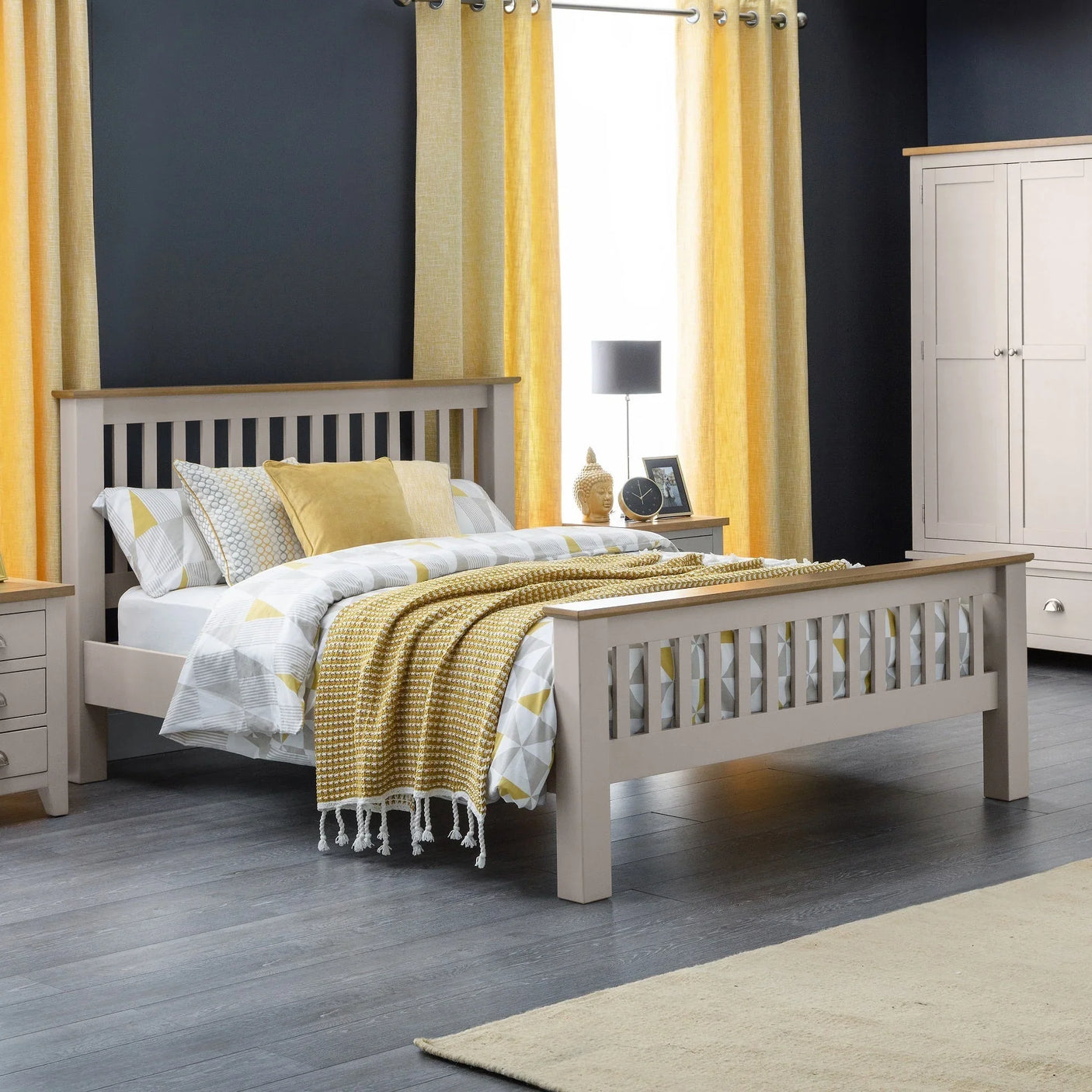 Richmond Bed - Grey / Double - RIC401