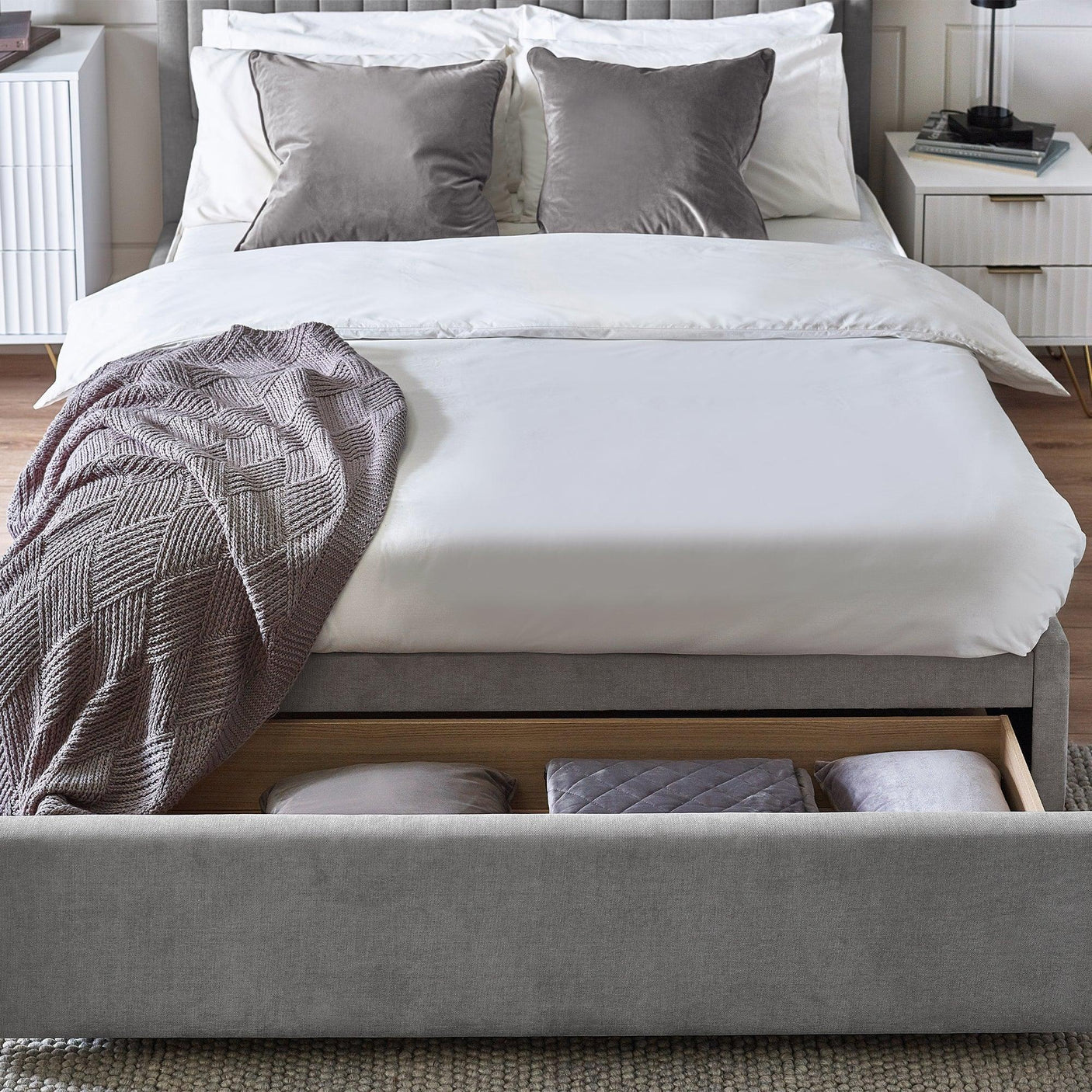 Savannah Bed - Grey / Double - SAV005