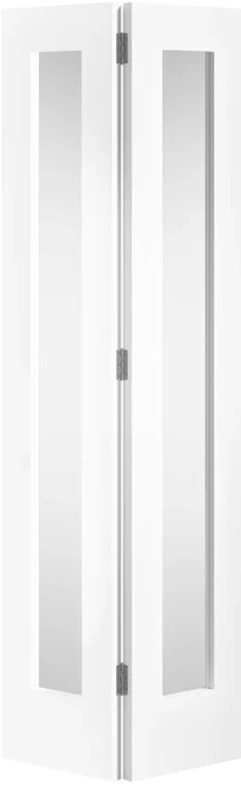 White Pattern 10 Glazed Bi Fold - White - 1981 x 686 (27") x 35mm