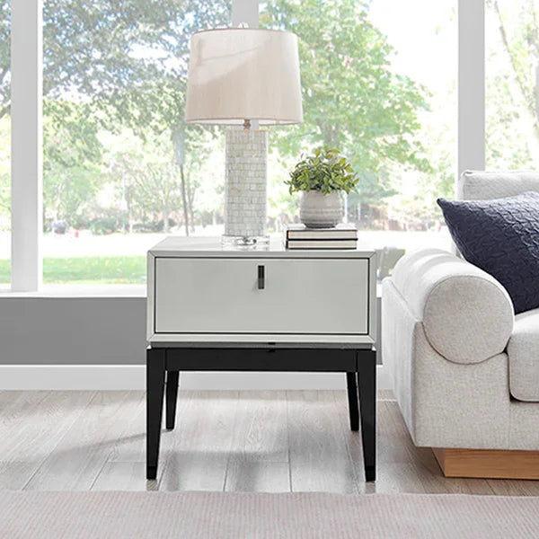 Pasadena 1 Drawer End Table - Cool Grey