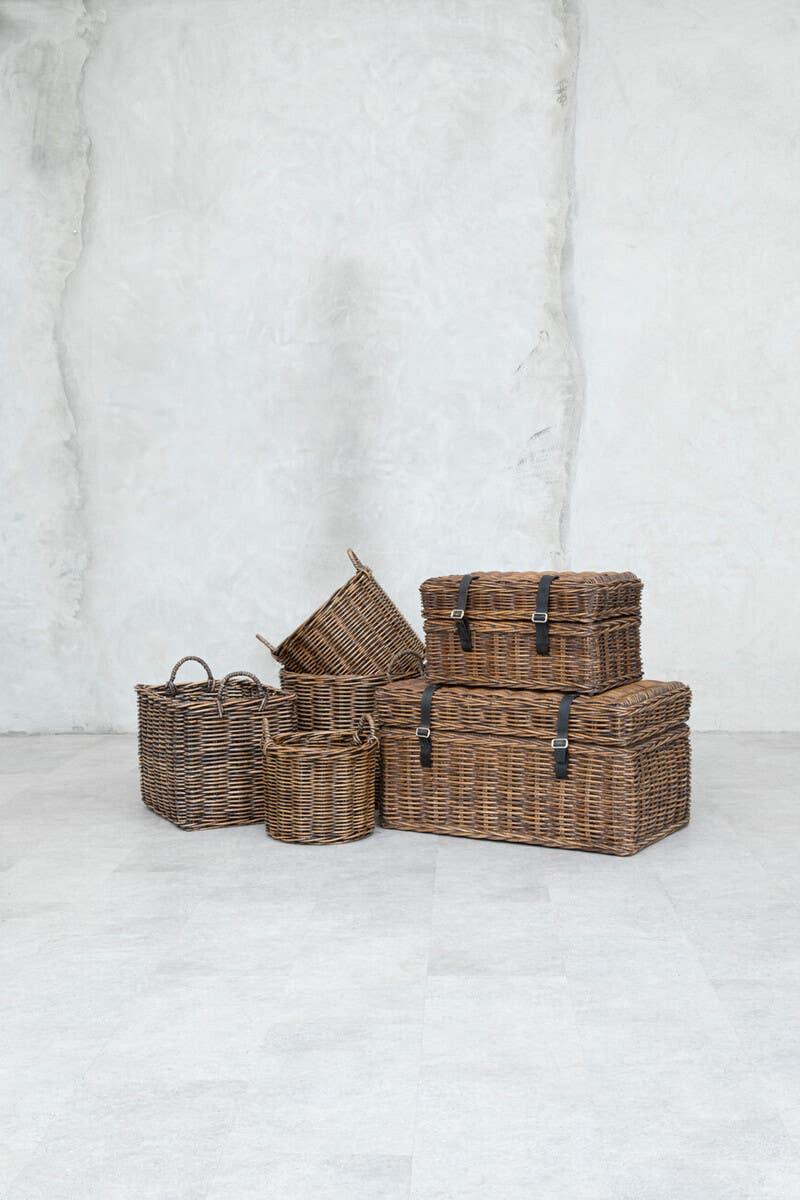 Rustic Rattan Storage Trunks