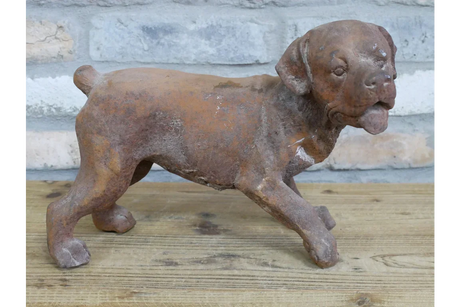 Small Cast Iron Rusty Dog - 11481