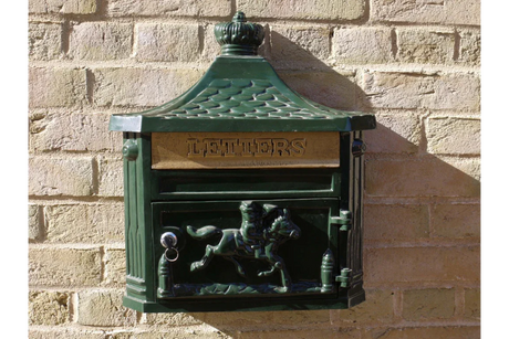 Aluminium Wall Post Box Green - 1197