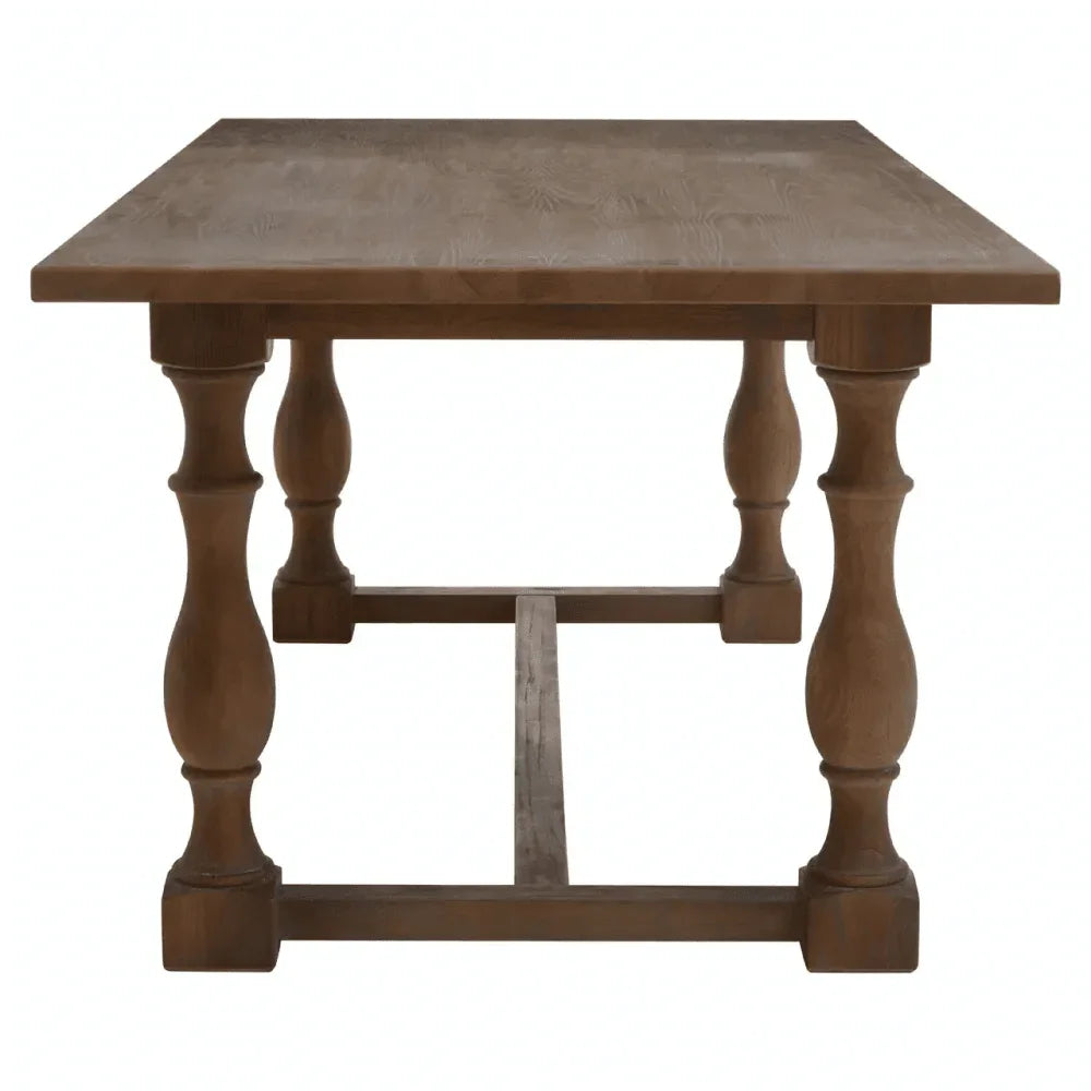 Buy wooden dining table online, rustic farmhouse table, solid wood furniture sale