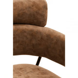 Buy leather accent chair online, modern brown upholstered armchair, vintage seating