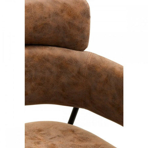 Buy brown leather accent chair online, modern upholstered seating, living room furniture