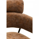 Buy brown leather accent chair online, modern upholstered seating, living room furniture