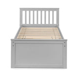 Maisie Bed With Underbed And Drawers - Light Grey