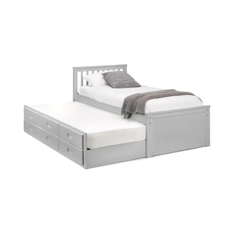 Maisie Bed With Underbed And Drawers - Light Grey