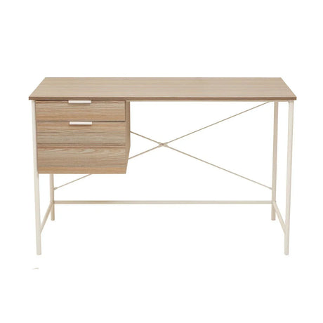 Oak Desk with Metal Frame