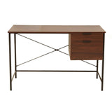 Walnut Veneer Desk with Drawers