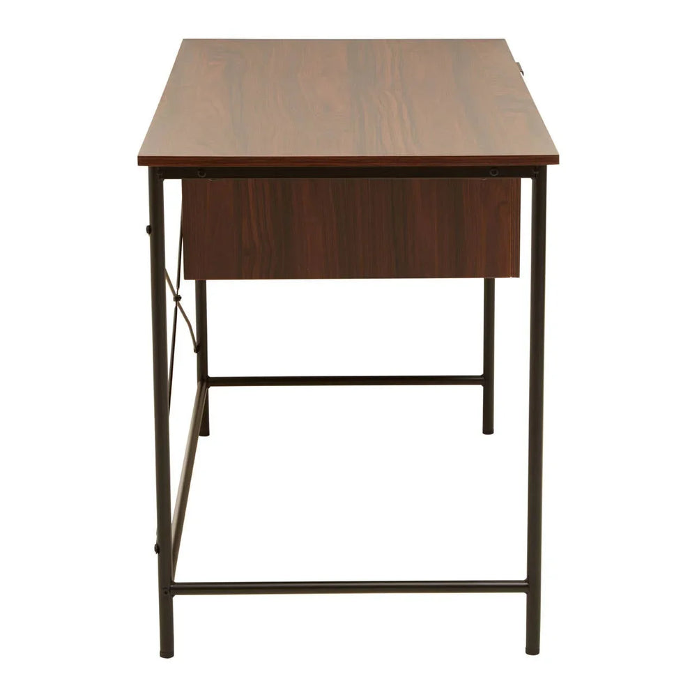 Walnut Veneer Desk with Drawers