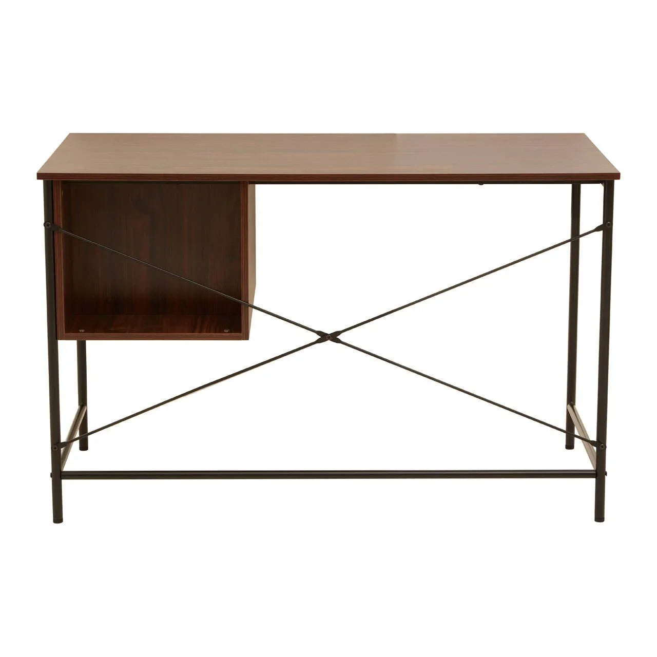 Walnut Veneer Desk with Drawers