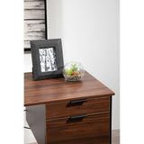 Walnut Veneer Desk with Drawers