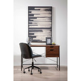 Walnut Veneer Desk with Drawers