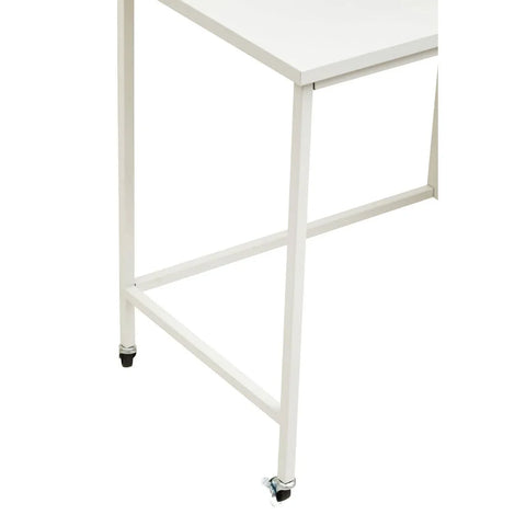 White Metal Desk with Drawers