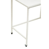 White Metal Desk with Drawers