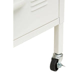 White Metal Desk with Drawers