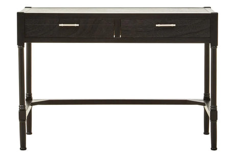Elegant Black Pine Writing Desk