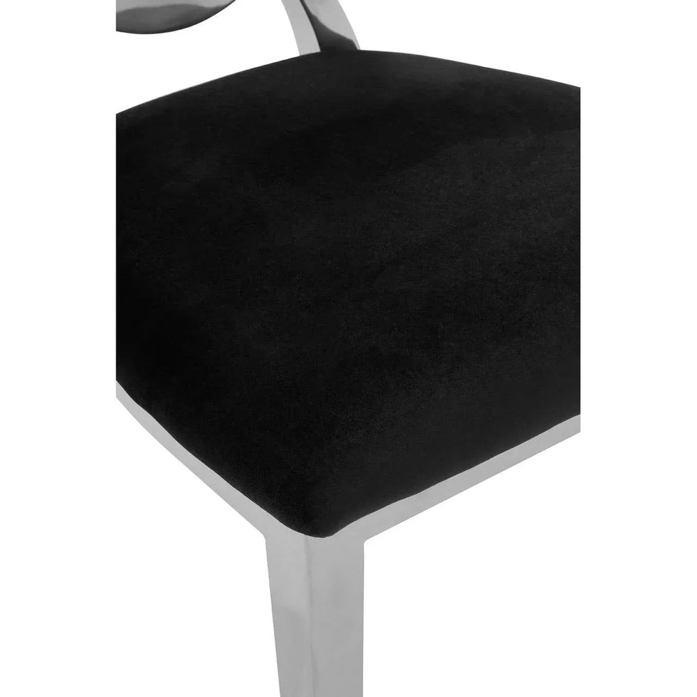 Luxe Black Velvet Dining Chair