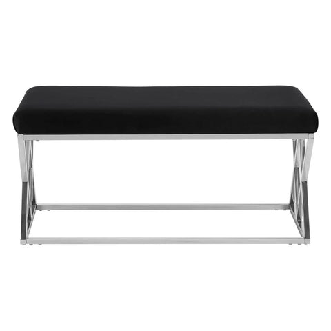 Sleek Silver & Black Bench