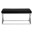 Sleek Silver & Black Bench
