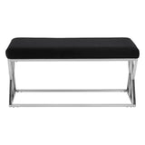 Sleek Silver & Black Bench