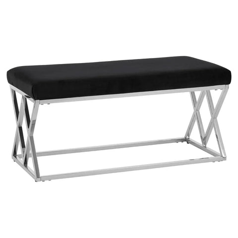 Sleek Silver & Black Bench