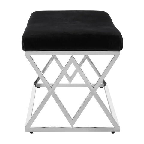 Sleek Silver & Black Bench