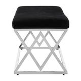 Sleek Silver & Black Bench