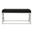 Luxe Geometric Velvet Bench