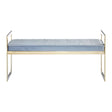 Luxe Blue Velvet Tufted Bench
