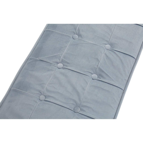 Luxe Blue Velvet Tufted Bench