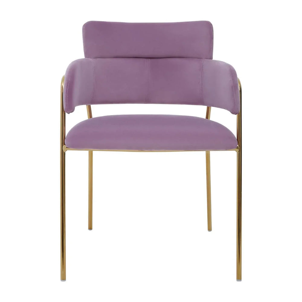 Luxe Pink Velvet Dining Chair
