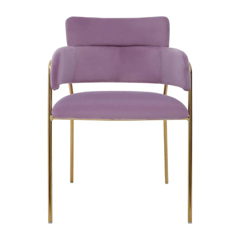 Luxe Pink Velvet Dining Chair