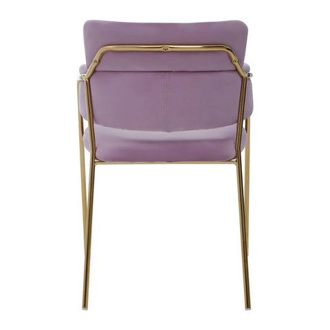 Luxe Pink Velvet Dining Chair