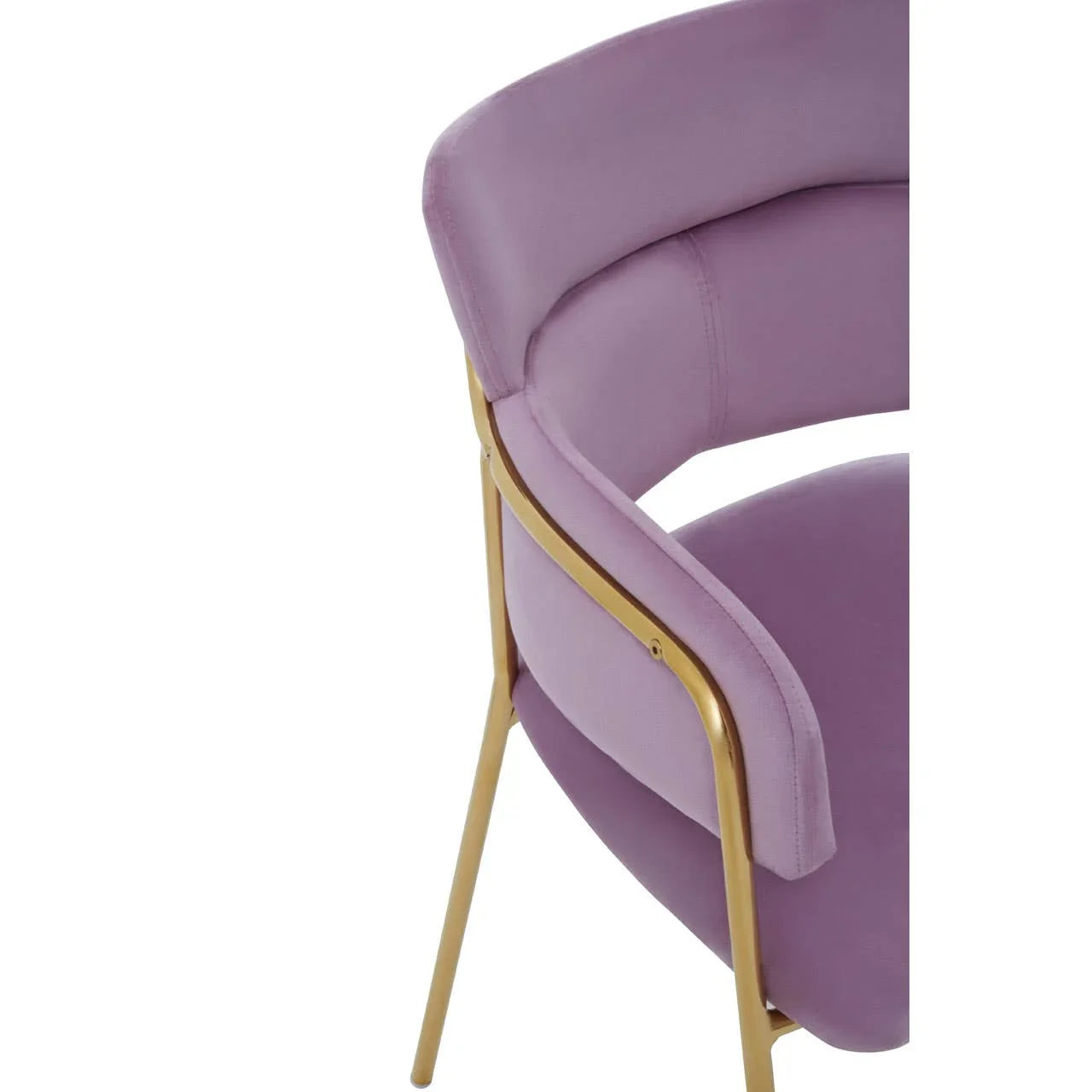 Luxe Pink Velvet Dining Chair