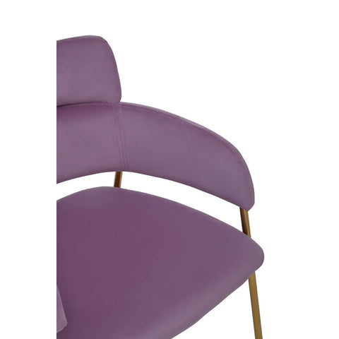Luxe Pink Velvet Dining Chair